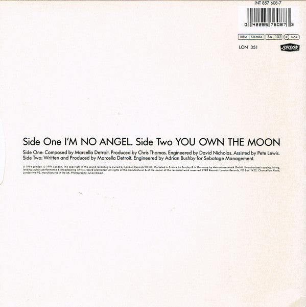 Marcella Detroit : I'm No Angel (7")