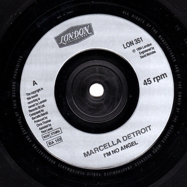 Marcella Detroit : I'm No Angel (7")