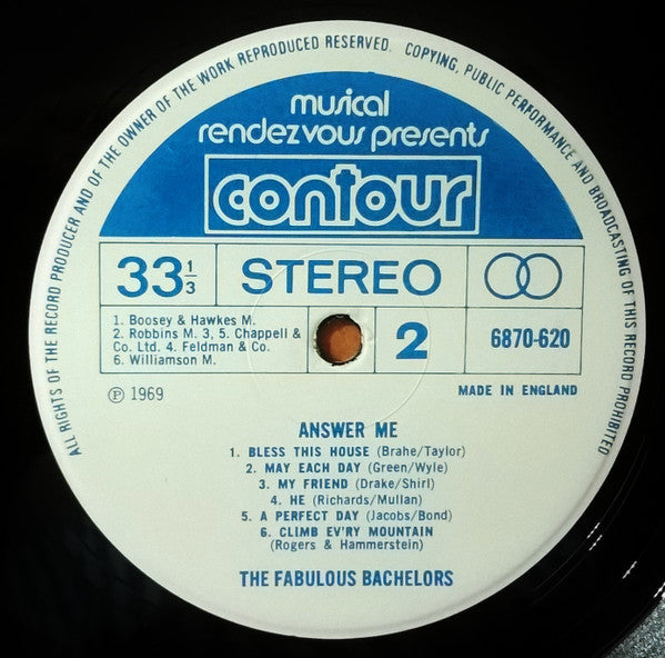 The Bachelors : The Fabulous Bachelors (LP)