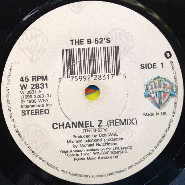 The B-52's : Channel Z (7", Single)