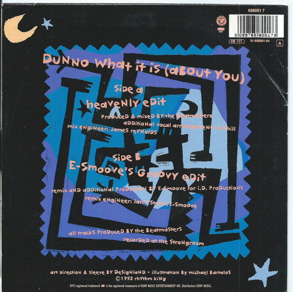 The Beatmasters : Dunno What It Is (About You) (7", Single)