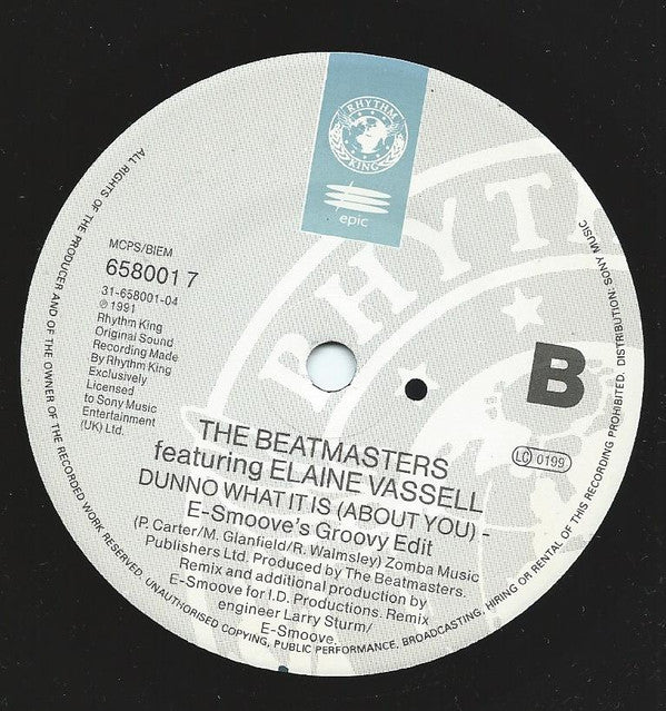 The Beatmasters : Dunno What It Is (About You) (7", Single)