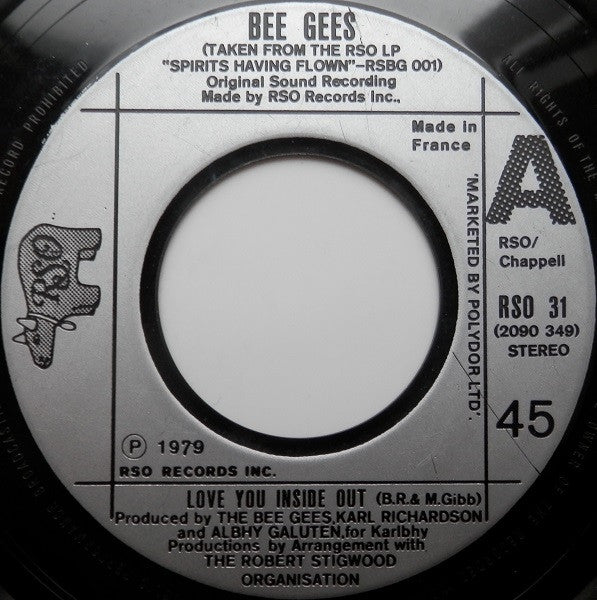 Bee Gees : Love You Inside Out (7", Single, Sil)