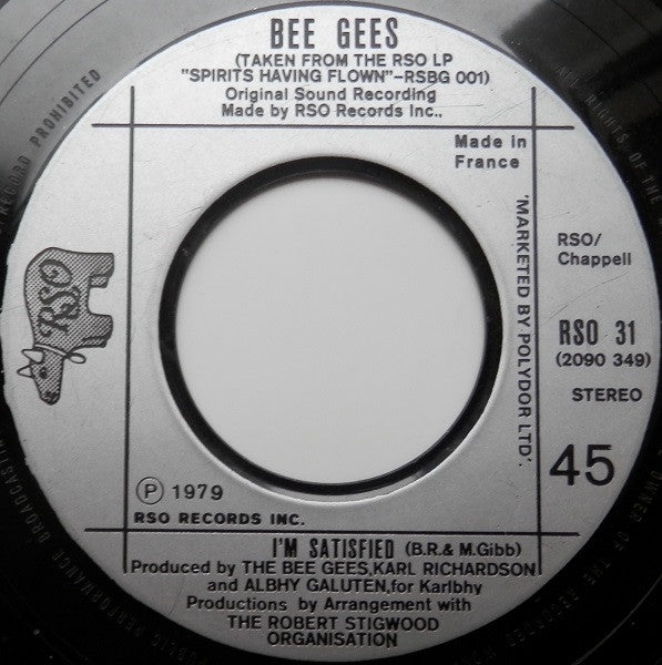 Bee Gees : Love You Inside Out (7", Single, Sil)