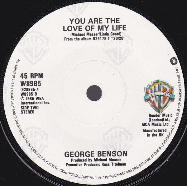 George Benson : I Just Wanna Hang Around You (7")