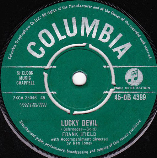 Frank Ifield : Lucky Devil (7", Single)
