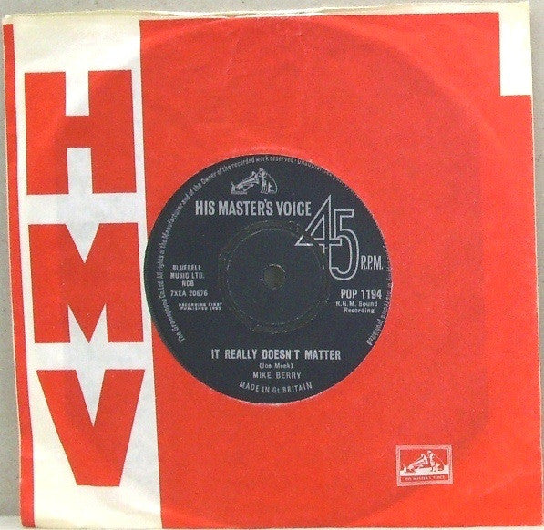 Mike Berry : It Really Doesn't Matter (7")