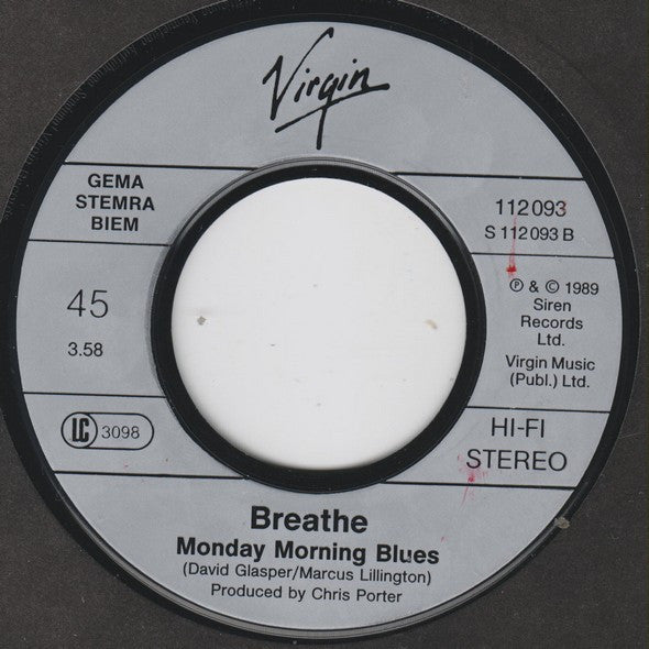 Breathe (3) : Don't Tell Me Lies (7", Single)