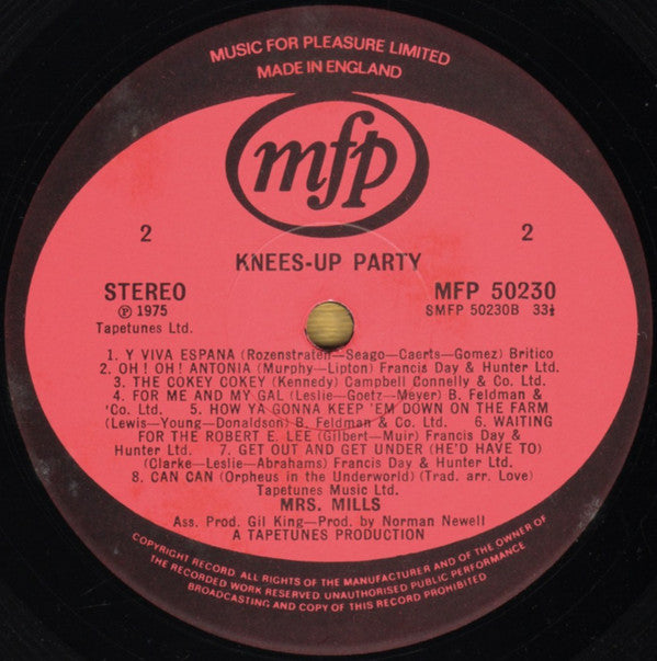 Mrs. Mills : Knees-Up Party (LP)