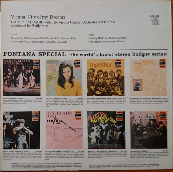 Harry Secombe : Vienna, City Of My Dreams (LP, Album)