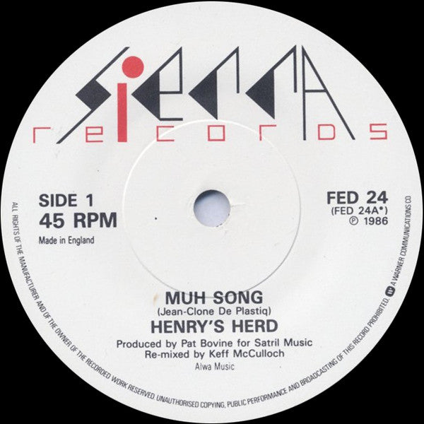 Henry's Herd : Muh Song / Daisy's Rag (7")