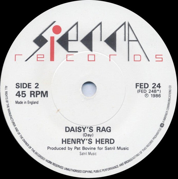 Henry's Herd : Muh Song / Daisy's Rag (7")