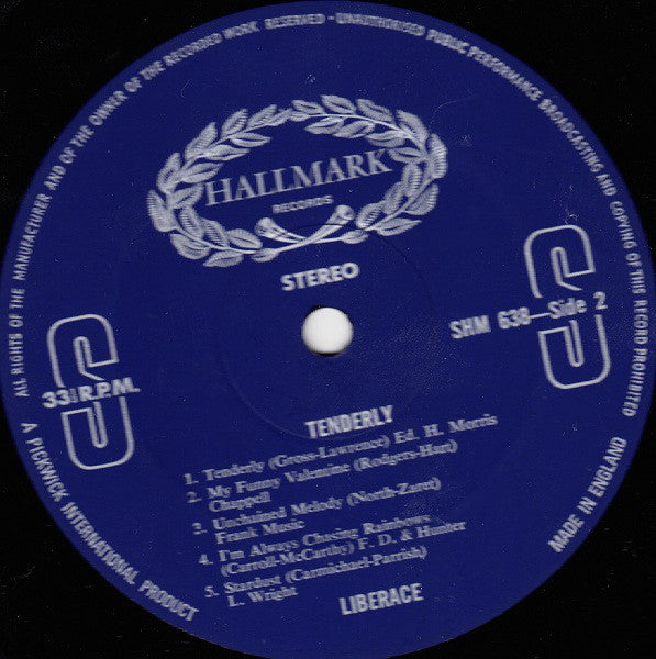 Liberace : Tenderly (LP, Album)