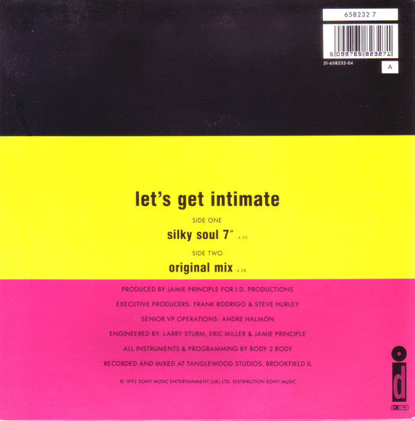 Body 2 Body Featuring Donnell Rush & Chantay Savage : Let's Get Intimate (7")