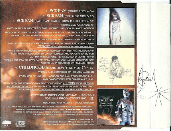 Michael Jackson Duet With Janet Jackson : Scream (CD, Single)