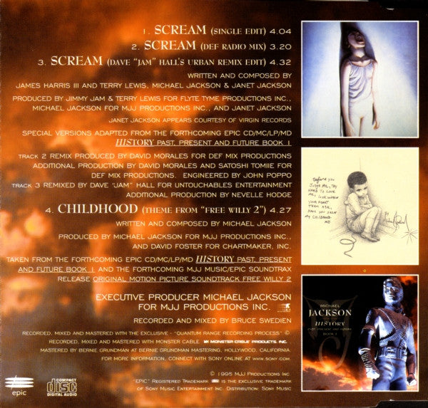 Michael Jackson Duet With Janet Jackson : Scream (CD, Single)