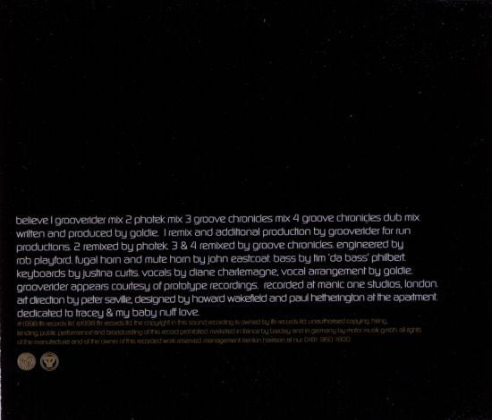 Goldie : Believe (CD, Single, Ltd, CD2)