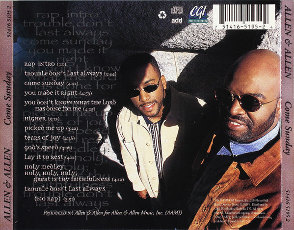 Allen & Allen (2) : Come Sunday (CD)