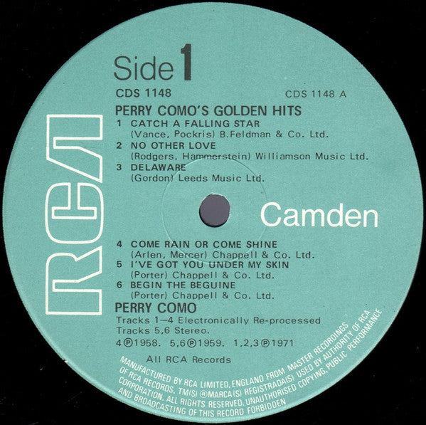 Perry Como : Como's Golden Hits (LP, Comp)