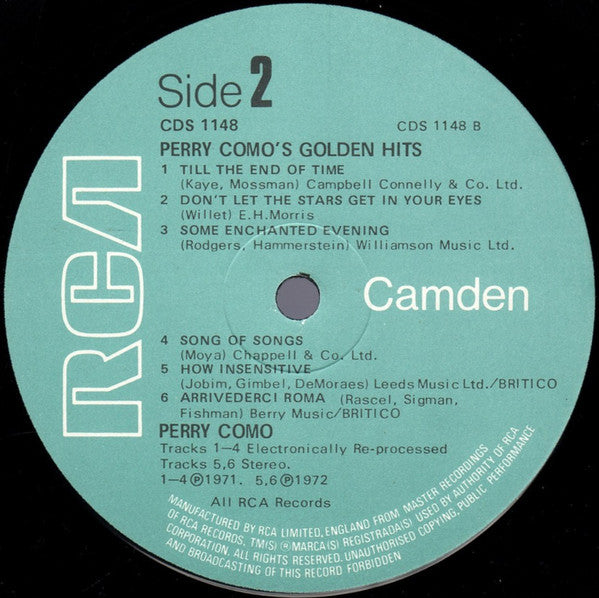 Perry Como : Como's Golden Hits (LP, Comp)
