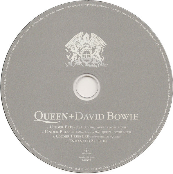 Queen + David Bowie : Under Pressure (CD, Single, Enh, Dig)