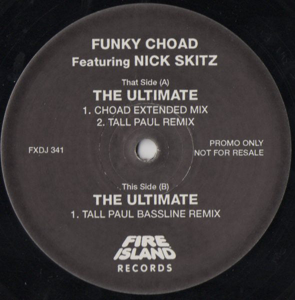 Funky Choad Featuring Nick Skitz : The Ultimate (12", Single, Promo)