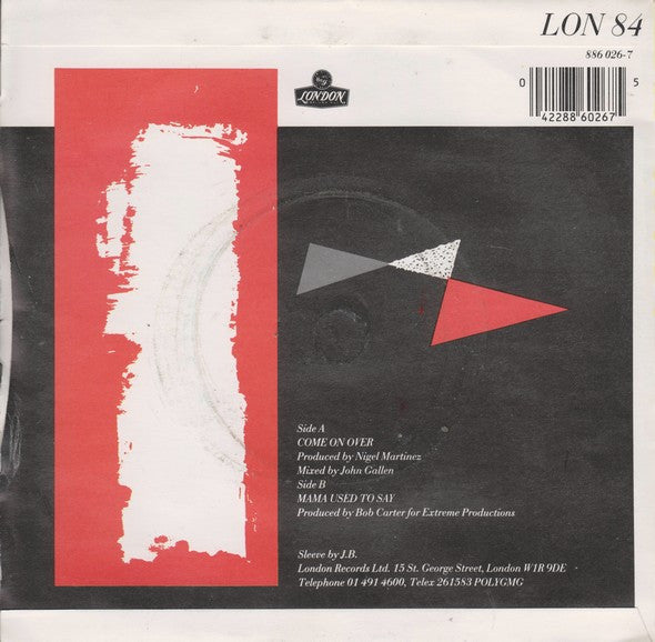 Junior (2) : Come On Over (7", Single)