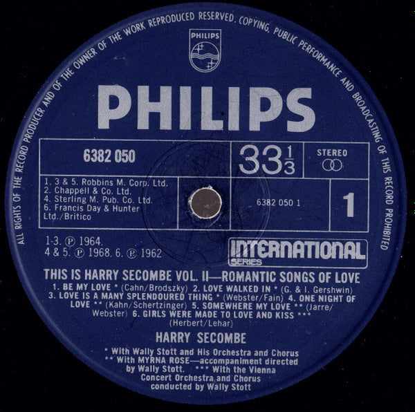 Harry Secombe : This Is Harry Secombe Vol. 2: Romantic Songs Of Love (LP, Comp, Blu)