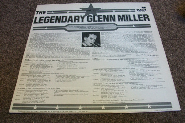 Glenn Miller And His Orchestra : The Legendary Glenn Miller Vol.10 (LP, Comp, Mono)