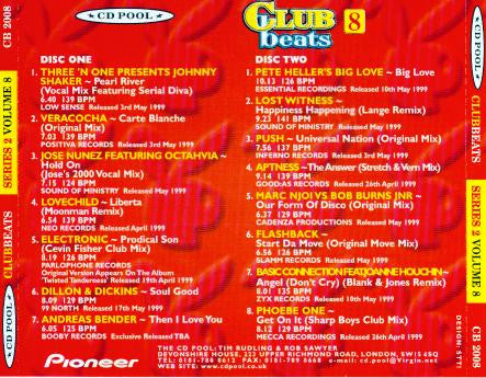 Various : Club Beats (Series 2 Volume 8) (2xCD, Comp, Promo)