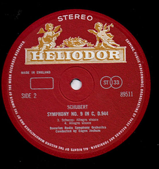 Franz Schubert / Symphonie-Orchester Des Bayerischen Rundfunks Cond. Eugen Jochum : Symphony No. 9 In C, Major, Op. Posth. (LP, Album)