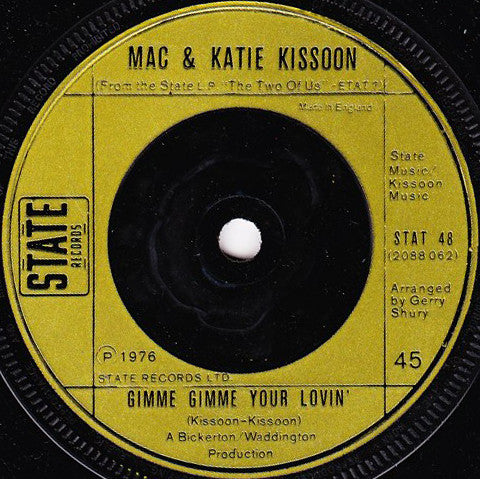Mac And Katie Kissoon : Your Love (7", Single)
