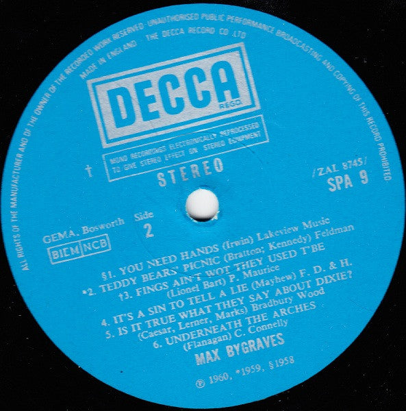 Max Bygraves : The World Of Max Bygraves (LP, Comp)