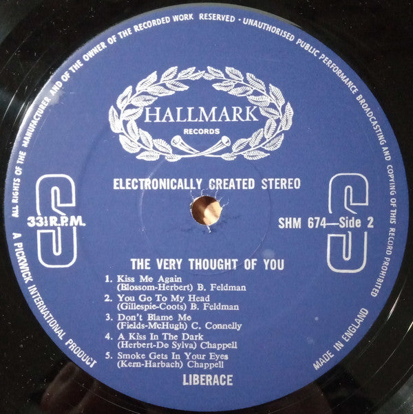 Liberace : The Very Thought Of You (LP, Album)