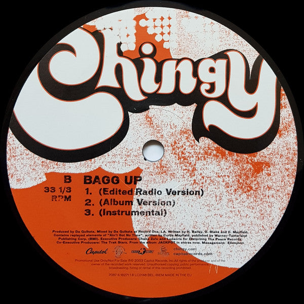 Chingy : One Call Away / Bagg Up (12", Promo)