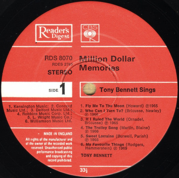 Tony Bennett : Tony Bennett Sings (LP, Comp)