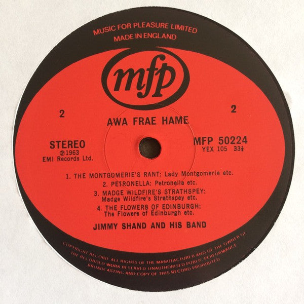 Jimmy Shand And His Band : Awa Frae Hame (LP, RE)