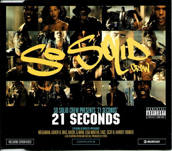 So Solid Crew : 21 Seconds (CD, Single, Enh)