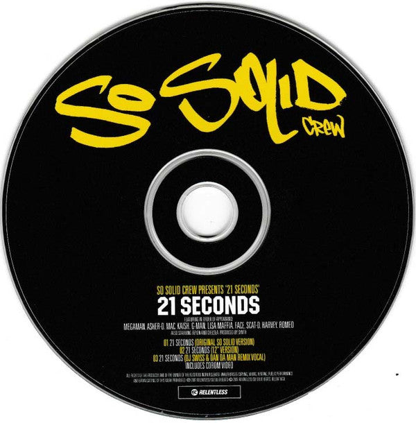 So Solid Crew : 21 Seconds (CD, Single, Enh)