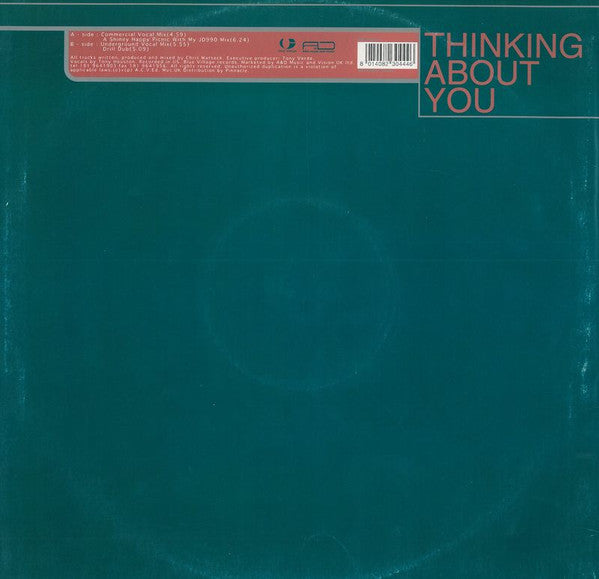 Chris Mattock Feat. Tony Houston : Thinking About You (12")