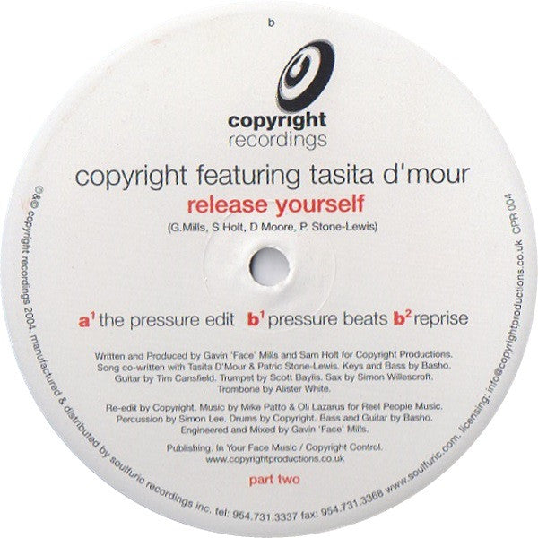 Copyright Featuring Tasita D'Mour : Release Yourself (Part Two) (12")