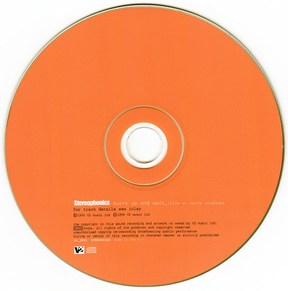 Stereophonics : Hurry Up And Wait (Live At Morfa Stadium) (CD, Single, Enh, CD2)