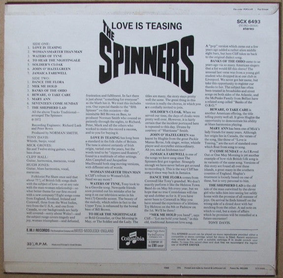 The Spinners : Love Is Teasing (LP, Album)