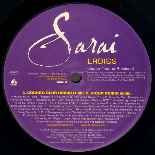 Sarai : Ladies (Remixes) (12")