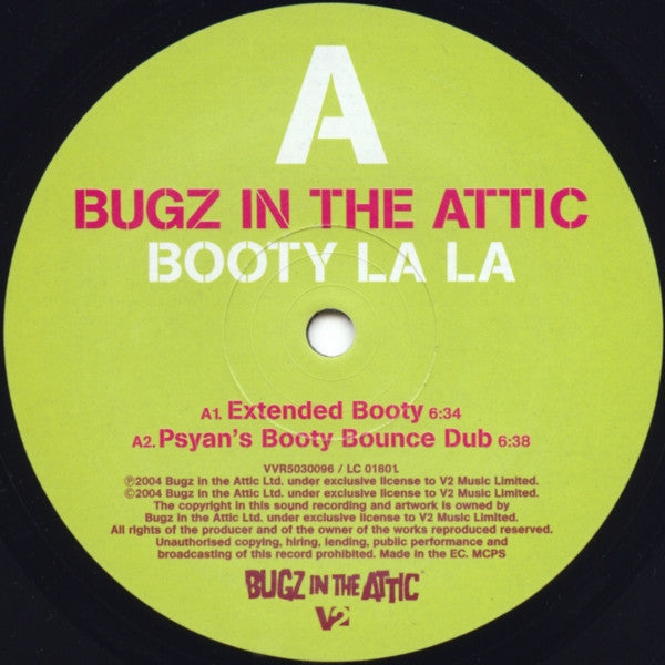 Bugz In The Attic : Booty La La (12")