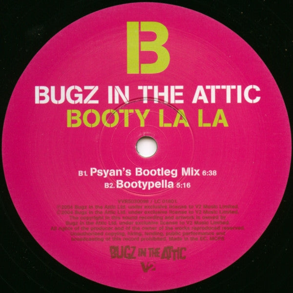 Bugz In The Attic : Booty La La (12")
