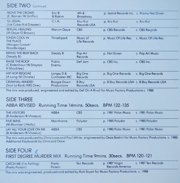 Various : Music Factory Mastermix - Issue No. 19 (2x12", P/Mixed, DJ )