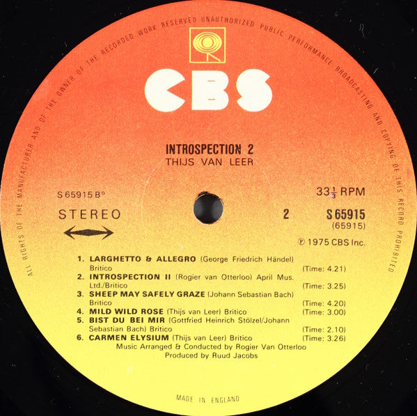 Thijs van Leer : Introspection 2 (LP, Album)