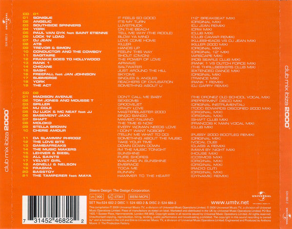 Various : Club Mix Ibiza 2000 (2xCD, Mixed)