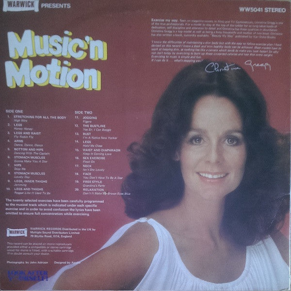 Christina Gregg : Music'n Motion (LP, Gat)
